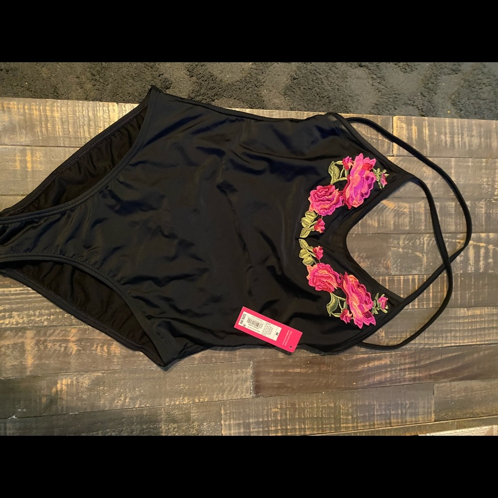 Black one piece swimsuit